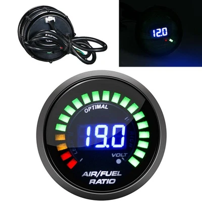 2 in 1 Meter 2" 52MM Narrowband Digital Air Fuel Ratio Gauge Kit 12 V DE U - Bild 1 von 4