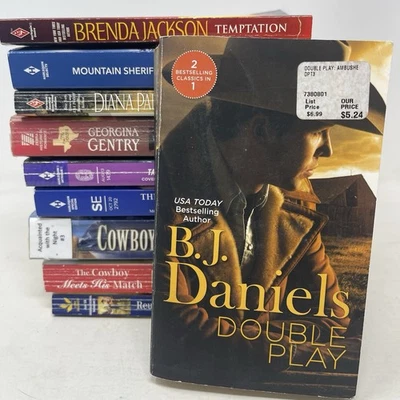 Lot of 10 Western Cowboy Romance Paperbacks Various Authors - Imagem 1 de 4