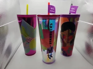 Lote De 3 Starbucks 2024 24 Oz Venti Vaso Frío Nuevo - Imagen 1 de 6