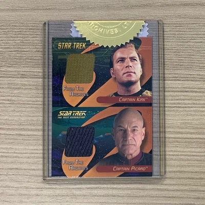 Tarjeta de disfraz doble incentivo de 2 estuche Kirk & Picard 2006 Star Trek 40 aniversario Foto 1 de 2