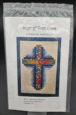 Hope of Texas Cross Quilt Pattern Twin & Quilt Size Quilt Patterns NEW - Image 1 of 2