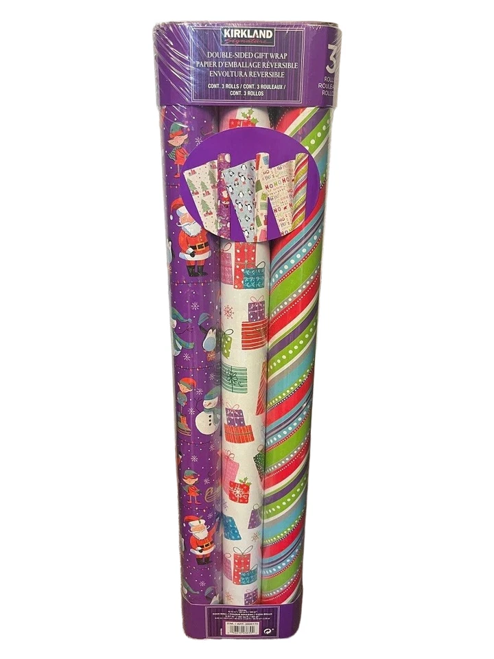 ENVOLTURA DE REGALO DOBLE CARA FIRMA KIRKLAND, ELIGE ESTILO *NUEVA Foto 1 de 1