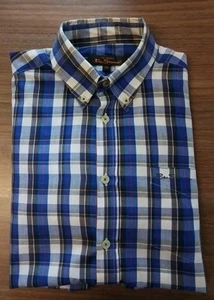 Ben Sherman - Camisa Azul Multicheck Cuadros Manga Larga - Mediana - Mod/Piel - Imagen 1 de 5
