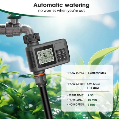 Water Timer Irrigation System Programmable Garden Watering Sprinkler 1 Outlet⊹ - Image 1 of 4