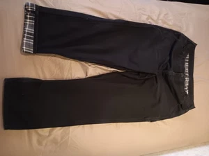 Herren 36x30 Carhartt Flanell gefüttert gewaschen Ente lockere Passform Lungaru Hose B111 - Bild 1 von 8