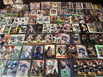 J43.  Huge Lot Marshall Faulk Football Cards With Rookies - Image 1 of 4