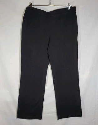 LL Bean Pants 2 Pair Womens XL Tall Black Stretch Pull On High Rise Straight Leg - Image 1 of 4