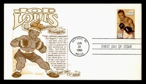 DR WHO 1993 FDC BOXING JOE LOUIS SPORTS BENNETT CACHET M58489 - Picture 1 of 2