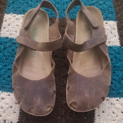 BioNatura Zapatos Mujer 9 Marrón Cuero Envejecido Corcho Plantilla Mary Jane Foto 1 de 4