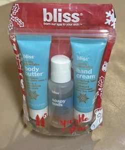 Bliss Vanilla Snowflake Trio Body Butter/Wash Hand Cream Holiday Great Gift NEW - Picture 1 of 2