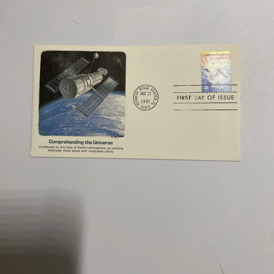 1981 COMPREHENDING THE UNIVERSE First Day of Issue Cover Envelope Stamp & Facts - Image 1 of 1