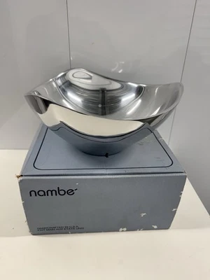 Nambe Tri-Corner Aleación Metal Servir Cuenco 11 pulgadas, #528 1967, Diseñado en EE. UU. Foto 1 de 4