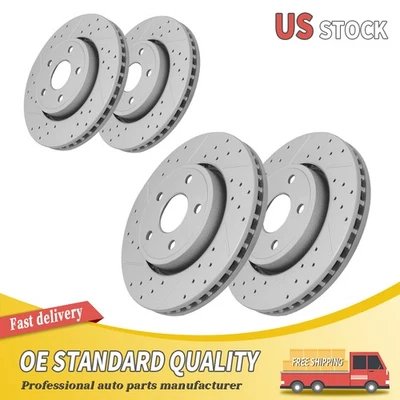 Rotor de freno delantero y trasero perforado para Dodge Durango Jeep Grand Cherokee 2011-2020 Foto 1 de 4