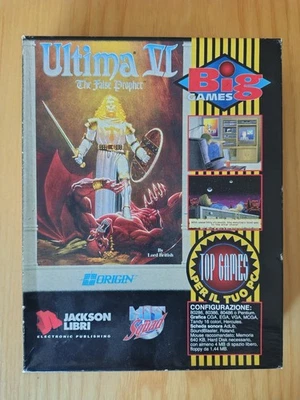 Pc Ultima VI The False Prophet Big Games Origin Con Scatola Jackson Libri - Immagine 1 di 3
