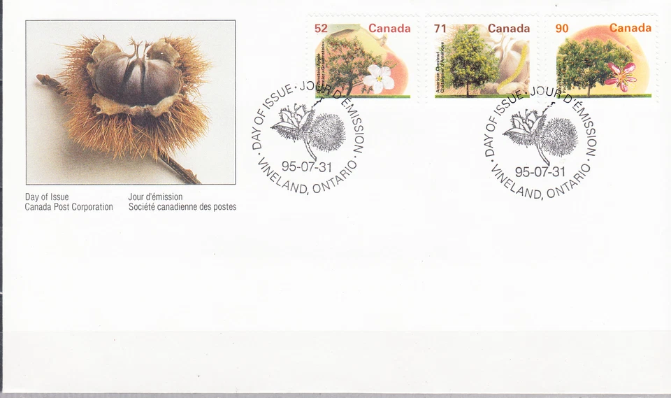 W CANADA 1366+1370+1374 FDC FRUIT TREE - Image 1 of 1