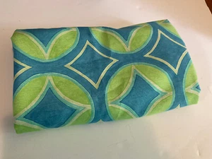 Original Celerie Kemble Print Fabric Blue 2 Yards Mod Retro Braemore 54"x 73" - Picture 1 of 7
