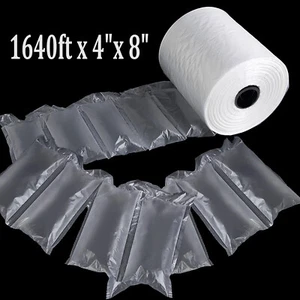 1640ft x 4" x 8" Air Cushion Machine Film Bubble Pillow Packaging Filling Bags - Picture 1 of 7
