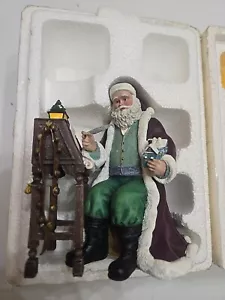 Seltene Thomas Kinkade St Nicholas checkt seine Liste Figur Hamilton Collection - Bild 1 von 10