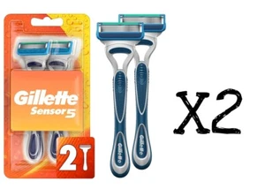 Gillette Sensor5 Men's Disposable Razors, 2 Count x 2 - Bild 1 von 1