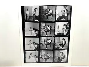 Hoja de contacto Elvis Presley 8"" x 10"" brillante 2"" x 2"" negativo en negro y negro 12 fotos. (G) - Imagen 1 de 1