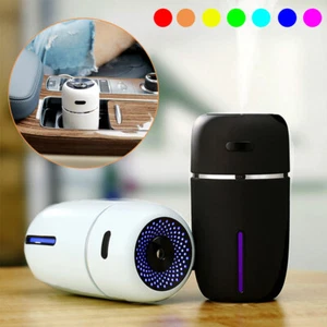 Portable LED Mini Car Humidifier Air Purifier Essential Oil Aroma Diffuser 200ml - Picture 1 of 21