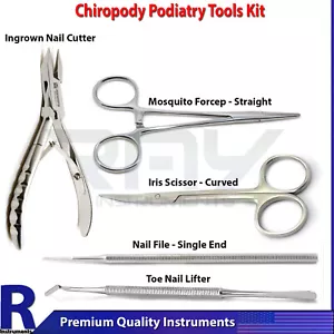 Professional Toenail Surgery Tools Kit Pedicure Ingrown Cutter Surgical Scissors - Picture 1 of 6