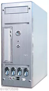 Micro ATX Desktop, Tower.300W PSU. Q-Tec EL-Micro. Fancy Blue LED. Beige CS102 - Picture 1 of 10