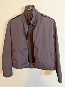 Giacca da uomo vintage Weintraub Bros. Patriot nera cerniera intera taglia 42 gilet rimovibile - Foto 1 di 5