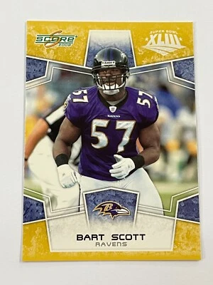 2008 Score Football Gold Super Bowl XLIII #24 - Bart Scott - Ravens - Image 1 of 2
