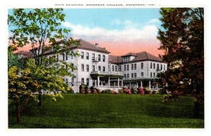 Main Building Anderson College Indiana Linen Postcard - Picture 1 of 2