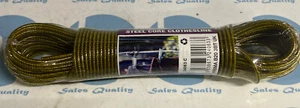 Washing Line Heavy Duty Steel Core Strong Plastic Coated Outdoor Drying Line 25m - Picture 1 of 3