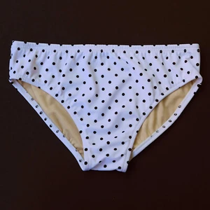 MENS Swim Brief Swimsuit in Regular or Low Rise in White and Black Mini Dot - Picture 1 of 2
