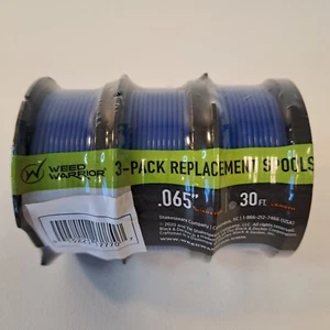 3 Spools Weed Warrior BLACK & DECKER .65"x 30' Trimmer Line String - Picture 1 of 5