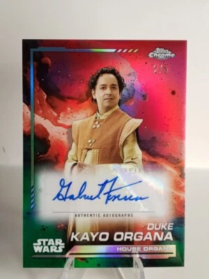 2024 Topps Chrome Star Wars Duke Kayo Organa Red Refractor Auto /5 SSP - Image 1 of 3