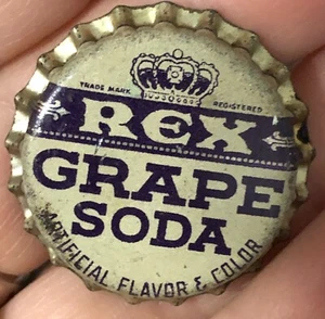 Soda Bottle Cap Antique Rex Grape Vintage Original Cork Lined 1950 Unused - Picture 1 of 2