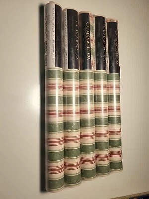 5 Rolls Vintage S.A. Maxwell Co. Vinyl Wallpaper MADE IN England  NOS 1990’S  - Image 1 of 4