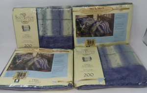 Vier Select Edition 200 Fäden pro Quadratmeter Zoll Twin flaches Blatt x4 Twilight Plum - Bild 1 von 3