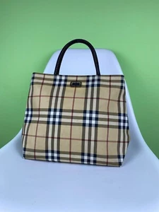 Burberry London Beige Nova Check Coated Canvas Tote Bag - Picture 1 of 20