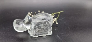 Figura de vidrio del hipopótamo por Lisa Larson en vidrio transparente - pisapapeles Rhino Ro - Imagen 1 de 9