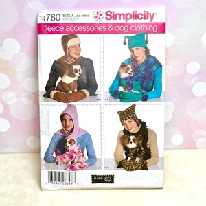 Simplicity 4780 Fleece Zubehör & Hundebekleidung - passendes Haustier & Besitzer UNCUT - Bild 1 von 3