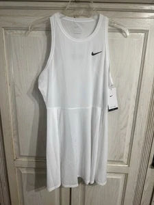 NWT NIKE Size Med Court DRI-FIT Advantage Tennis Dress CV4692-100 White - Picture 1 of 9