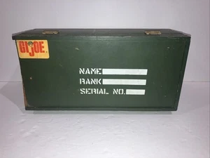Vintage GI Joe 1960s Army Green Footlocker Ammo Wood Storage Box - Picture 1 of 6