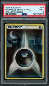 Pokemon PSA 9 Darkness Energy 94/95 Heartgold & SoulSilver Call of Legends Holo - Picture 1 of 2