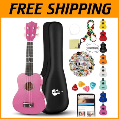 Kit de ukelele soprano Rainbow Series para principiantes - púrpura brillante Foto 1 de 4