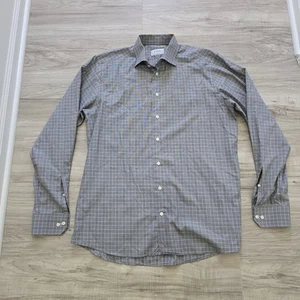 Eton Contemporary Oberhemd Herren XL 43 17 Knopfleiste Langarm grau kariert - Bild 1 von 9