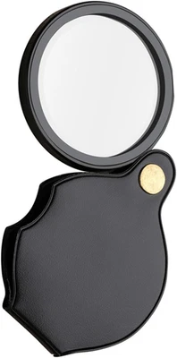 Mini Lupe Taschenlupe 10-fache Leselupe klappbar tragbar ABS+PU Glas Bücher Zeit - Bild 1 von 4