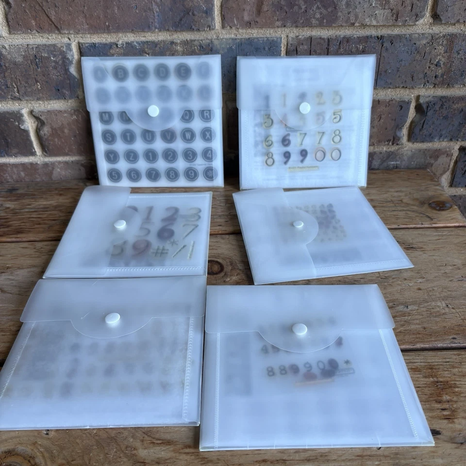 Lote de 6 estampillas de letras y números del alfabeto CTMH acrílicos cerca de mi corazón Foto 1 de 4