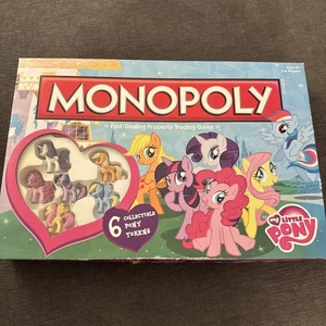 My Little Pony Monopoly Brettspiel Hasbro komplett mit 6 Sammelmarken   - Bild 1 von 8