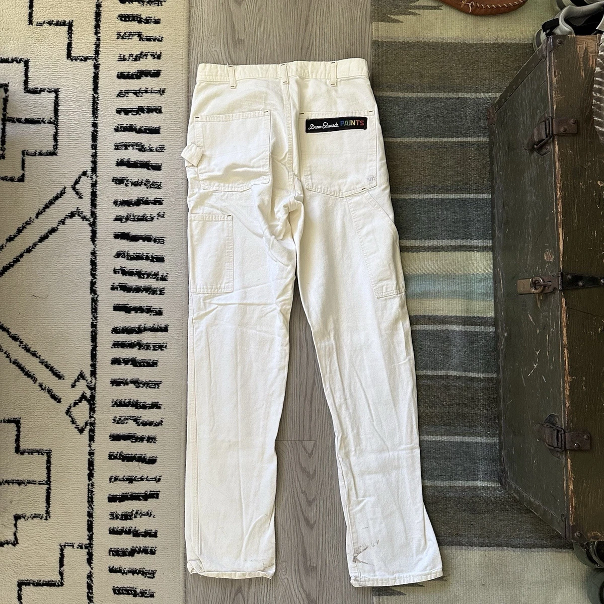 Vintage 70s 80s White Painters Carpenter Pants Jeans Size 31x33 | eBay
