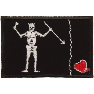 Parche de bandera de Barbanegra Nuestra bandera significa muerte - Hecho en EE. UU. BlackBonnet BlackStede - Imagen 1 de 8